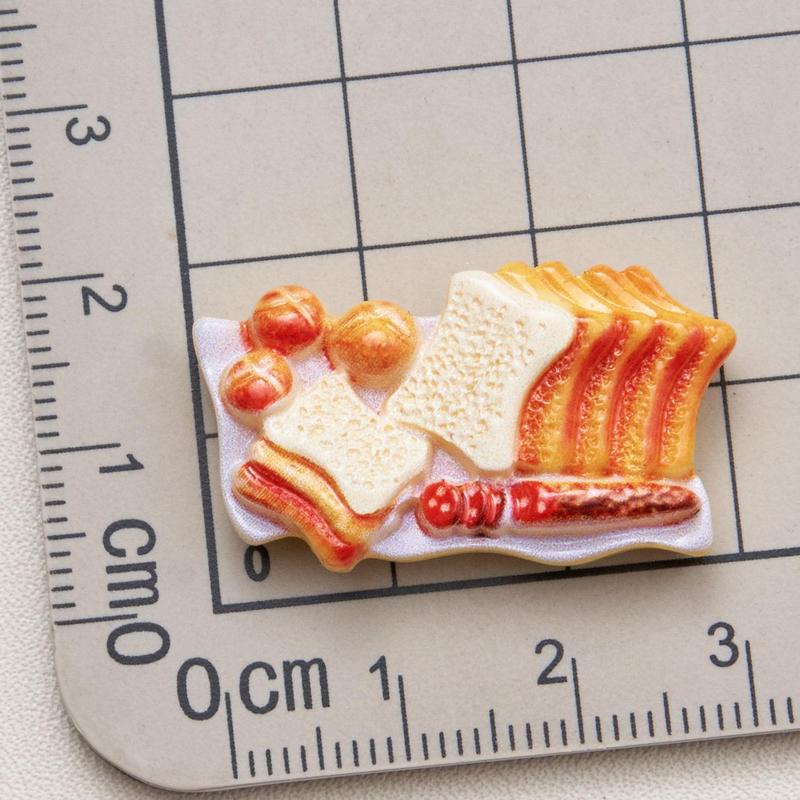 Simulation Food Fridge Magnet, 6 Counts set Creative Decorative Sticker, Decorative Sticker for Home Kitchen, Home Decor Supplies