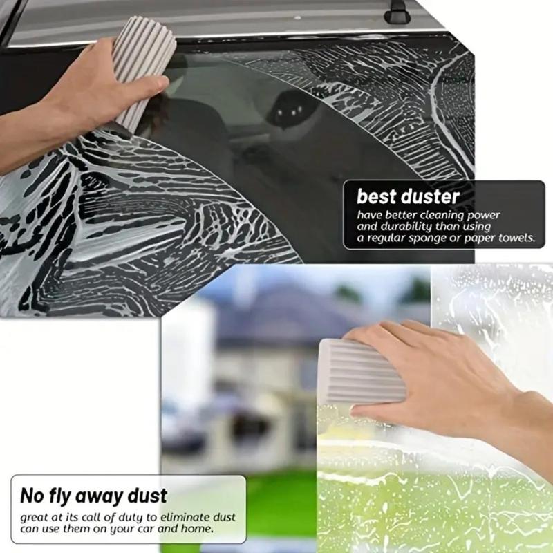 Damp Duster Set, 2 Counts Magic Dust Cleaning Sponge, Cleaning Pads for Baseboard, Blind, Tiled, Furniture, Couches, Vent, Grill, Screen, Cleaning Tool, Halloween Gifts, Cleaning Supplies