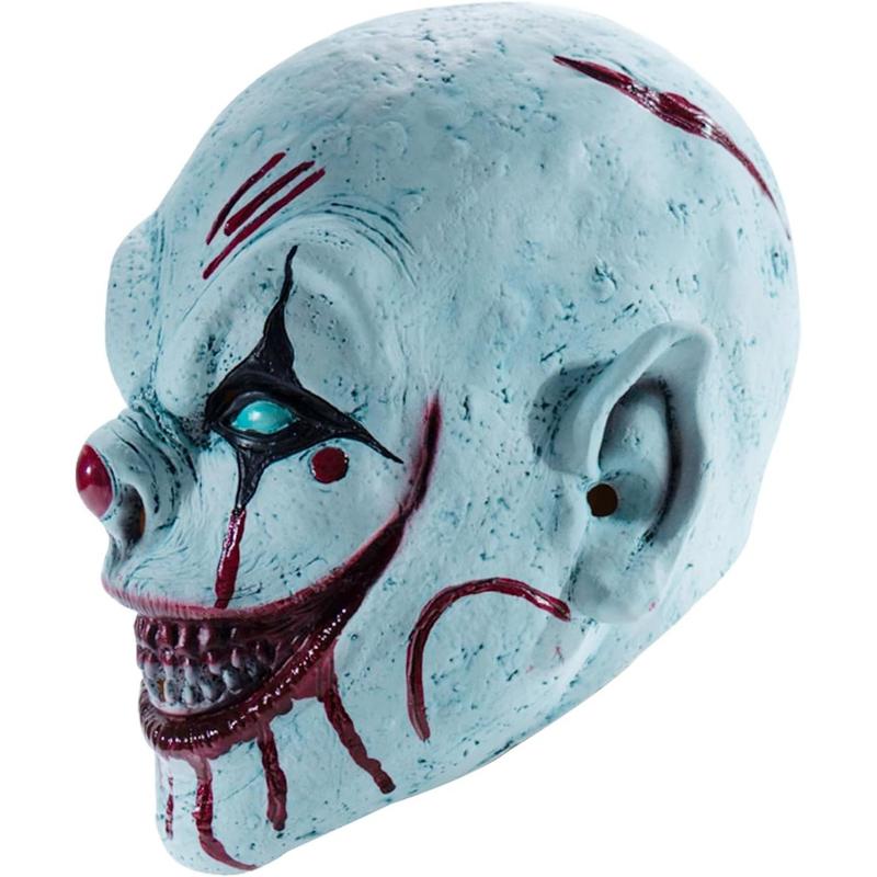 Horror Clown Mask Scary Evil Killer Halloween Cosplay Mask Creepy Demon Masquerade Party Costume Accessories Full Head Latex Prop