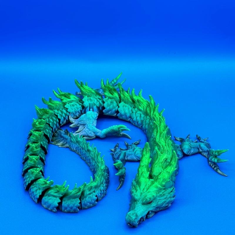 Stunning articulated 21” Chinese dragon with optional Great Wall display stand (Dragon and stand sold separately)