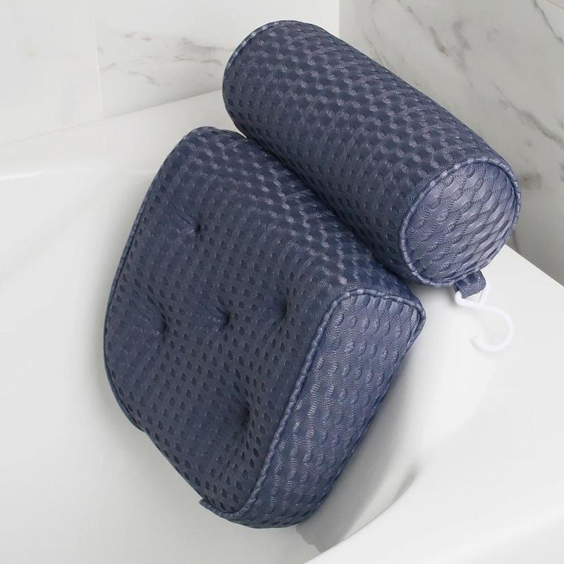 Bathtub Breathable Cooling Pillow, Non-slip Bathtub Neck & Back Support Pillows with Suction Cup, Bathroom Accessories, Bathtub Accessories, Chill Room Accessories for Summer, Home Essentials