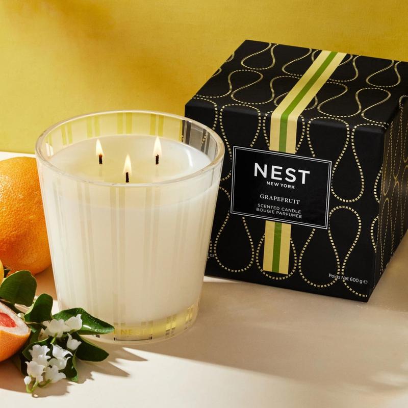 Nest New York 3-Wick Candle 21.2 oz - Decor Glass Fragrance Candle, Freshener Scent, Aroma Candles