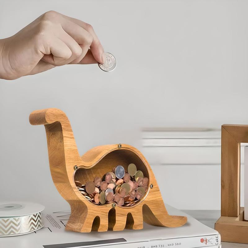 PATROK Wooden Animal Money Bank, Money Box, Piggy Bank, Coin Banks, Money Savings Box, Wooden Bank for Kids and Adults (Bear)