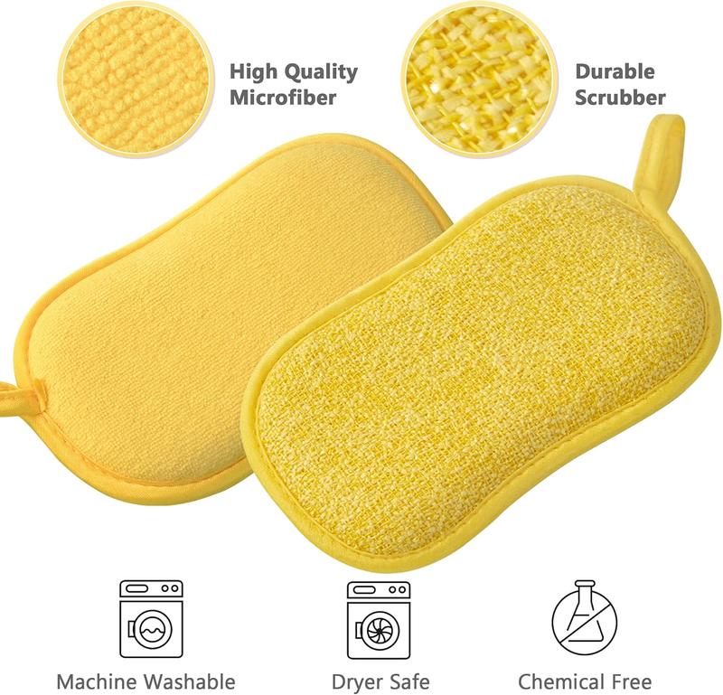 Heavy Duty Non-Scratch Scrub Sponge for Household Cleaning - Random Colors Scrubber Absorbent