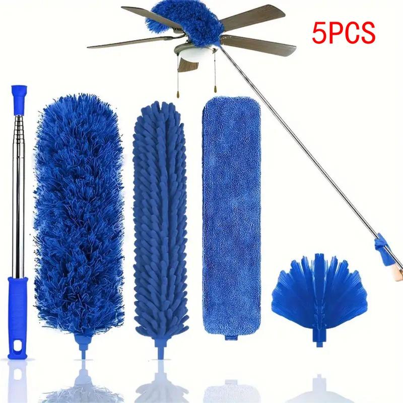 Cleaning Tool Set, 1 Set Including Duster & Mop & Duster Head, Household Reusable Cleaning Tool for High Ceiling, Furniture, Car