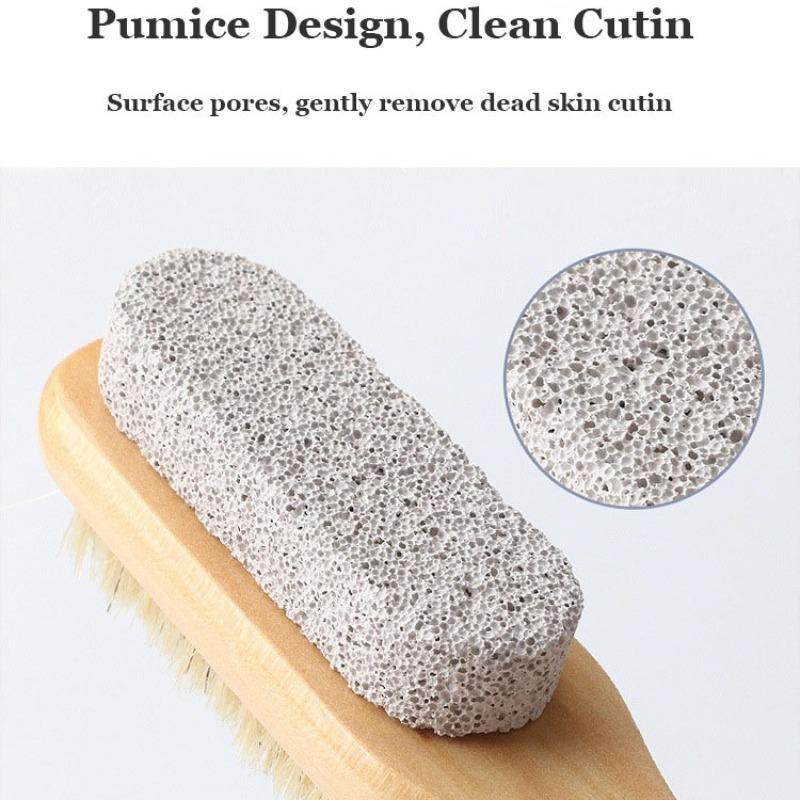 Comfort Volcanic Stone Multi Purpose Foot File Pumice Stone, 1 Count Foot Scrubber Stick, Double-sided Perforated Massage Pumice Brush, Bath Supplies