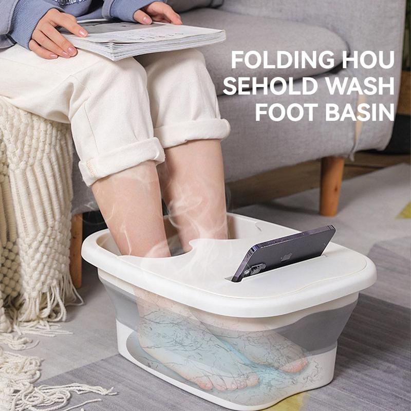 Foldable Portable Foot Soaking Tub--with Phone Holder and Foot Massage, Home Spa Foot Tub for Self-Care, Perfect Relaxation Gift for Mom, 2024 Winter Warming Essentials