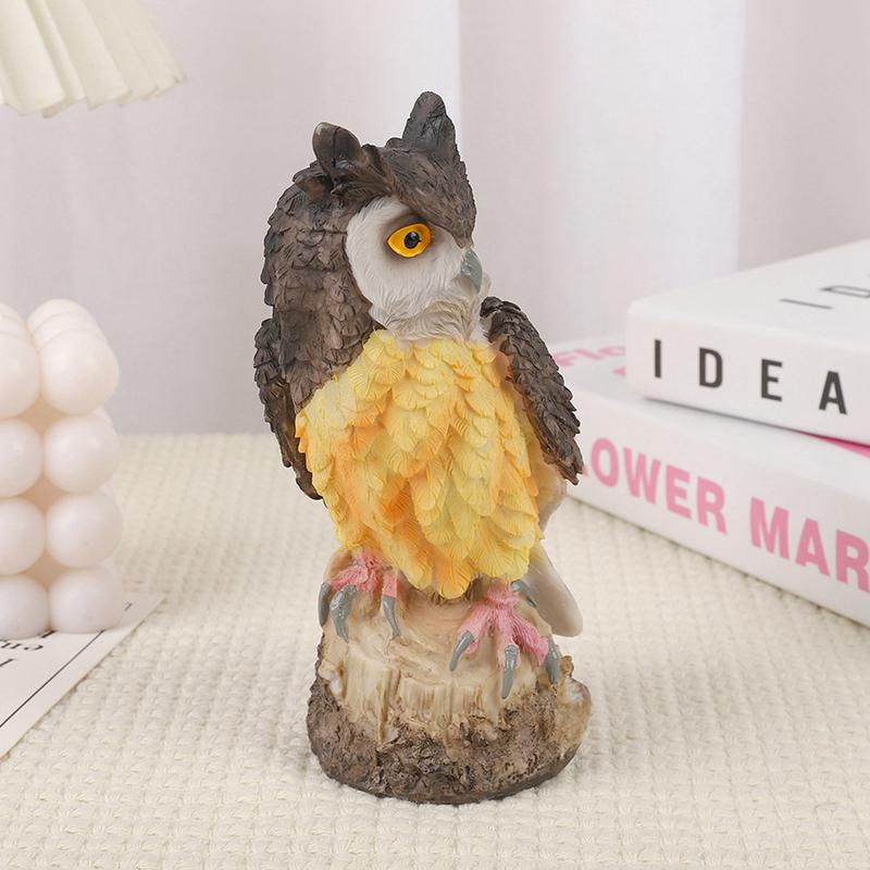 Owl Decor Statue Sculpture for Home, Office, Bookshelf, TV Stand Halloween Decoration Resin Animal Sculpture Crafts