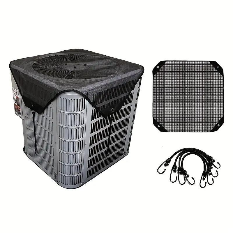 Air Conditioner Cover for Room Decor, Durable AC Unit Cover for Outside, Sturdy Mesh Window Air Conditioner Protective Covers Defender with Accessories Bungee Cords, Central Air Handler Conditioning Units Net Cover Protect the Outdoor HVAC Condenser