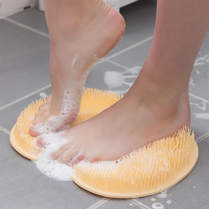 Girl Room Accessories, 1 Count Silicone Back Scrubber, Random Color Foot Scrubber Shower Foot Brush, Back Scrubber for Bathroom