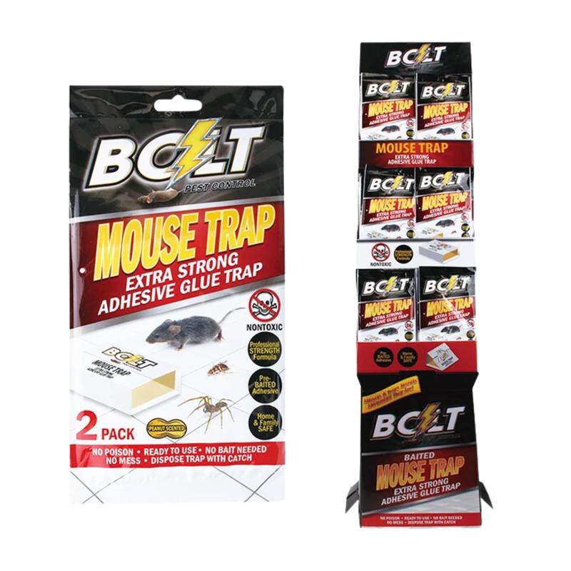 10-Pack Bolt Mouse Trap with Extra Strong Adhesive Glue - Non-Toxic & Eco-Friendly Pest Control