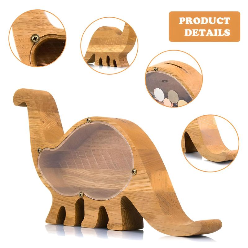 PATROK Wooden Animal Money Bank, Money Box, Piggy Bank, Coin Banks, Money Savings Box, Wooden Bank for Kids and Adults (Bear)