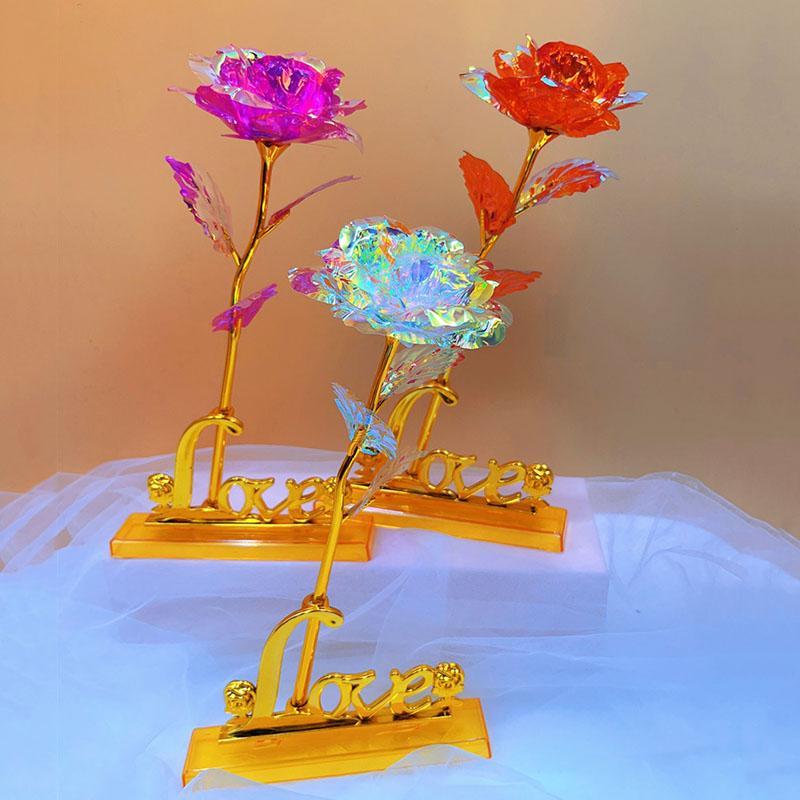 Christmas Decor Artificial Rose Flower, Eternal Love Design Flower Desktop Decoration for Wedding Party Home, Spring Decor 2024, Cute Creative Ornaments for Girlfriend, Grandma Gifts