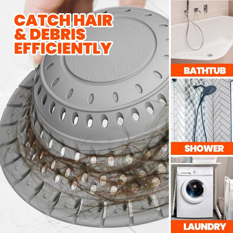 Drain Hair Catcher 1 Pack - for Shower, Bathtub, Tub Drains, Cover & Protector for Pop-Up and Regular Drains in Bathroom