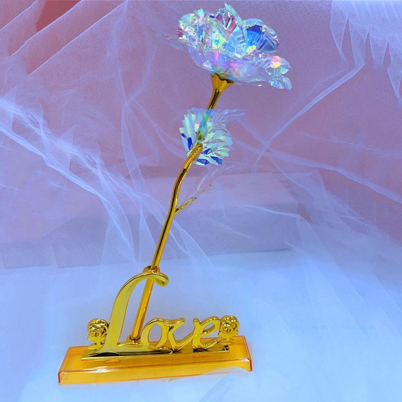 Christmas Decor Artificial Rose Flower, Eternal Love Design Flower Desktop Decoration for Wedding Party Home, Spring Decor 2024, Cute Creative Ornaments for Girlfriend, Grandma Gifts