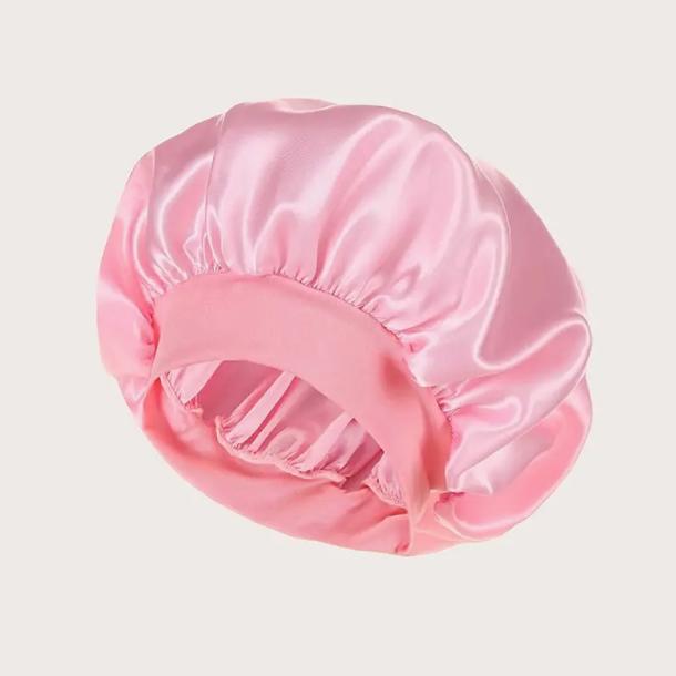 Unscented Silk Satin Sleep Cap Bonnet with Wide Brim – Comfortable Elastic Band Shower Caps for Daily Use