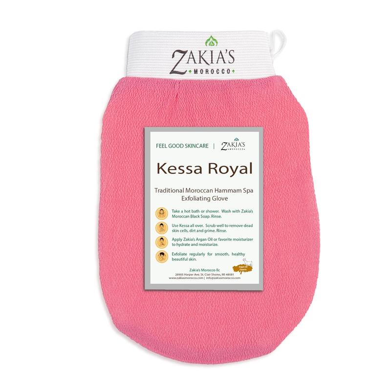 Original Kessa Exfoliating Glove - Lively Pink - Microdermabrasion Exfoliating Mitts, Removes unwanted dead skin, dirt and grime and Keratosis Pilaris. Great for spray tan removal. 1 unit