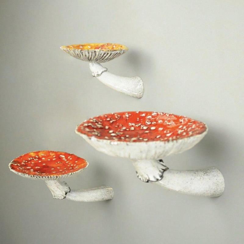 Mushroom Shaped Wall Mounted Shelf, 1 Count Creative Wall Mounted Hook, Wall Hanging Shelf for Home Decor