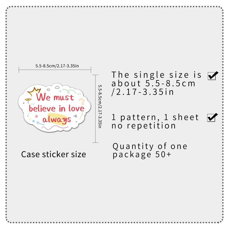 100pcs Motivational English Graffiti Pattern Sticker, Creative Graffiti Decorative Sticker For Computer, Notebook, Luggage, Refrigerator