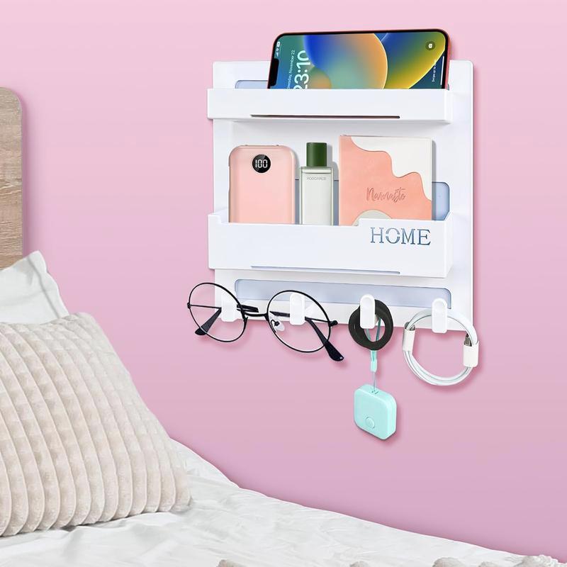 Floating Shelves for Bedside! Cute Aesthetic Room Decor, Wall Mount Self Stick, for Girls' Bedroom Storage