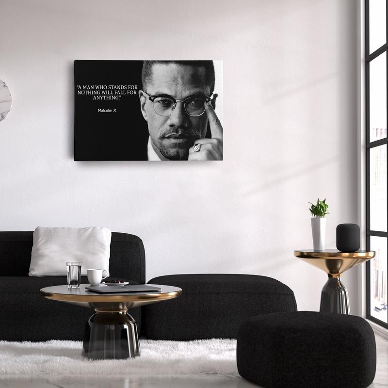 Malcolm X Motivational Quote Poster Wall Art Home Decor Poster Print