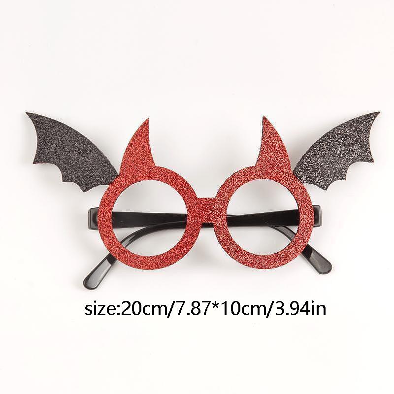 Halloween Party Decoration Pair Paper Glasses Black Scary Bat Ghost Witch Demon 8 Halloween Themed Fun Dress Up Props, Decorations, Photo Props, Cute Aesthetic Items, Cool Gadgets, Unique Items