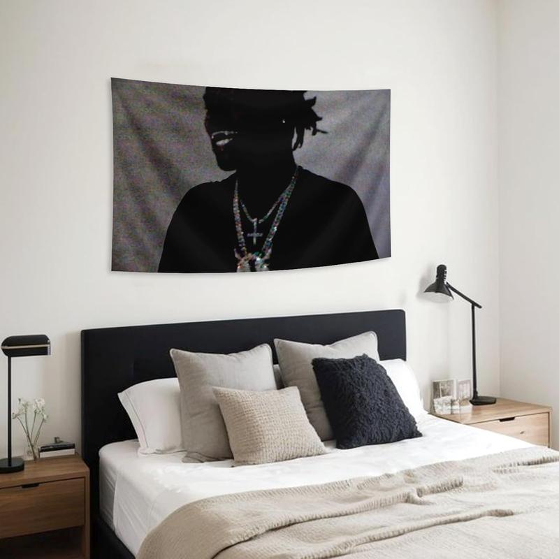 Hip Pop Music Album Tapestry Ken American Rapper Carson Flag Banner,Funny Man Cave Wall Flag with Brass Grommets for College Dorm Room