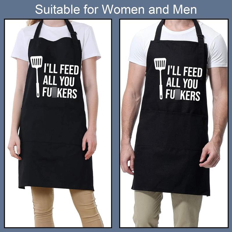 Funny Cooking Aprons for Men Women - Dad Gifts, Funny Gifts for Men Mom - Fathers Christmas, Birthday Gifts for Dad Step Dad Brother Boyfriend Husband - Cool BBQ Grilling Chef Apron for Men