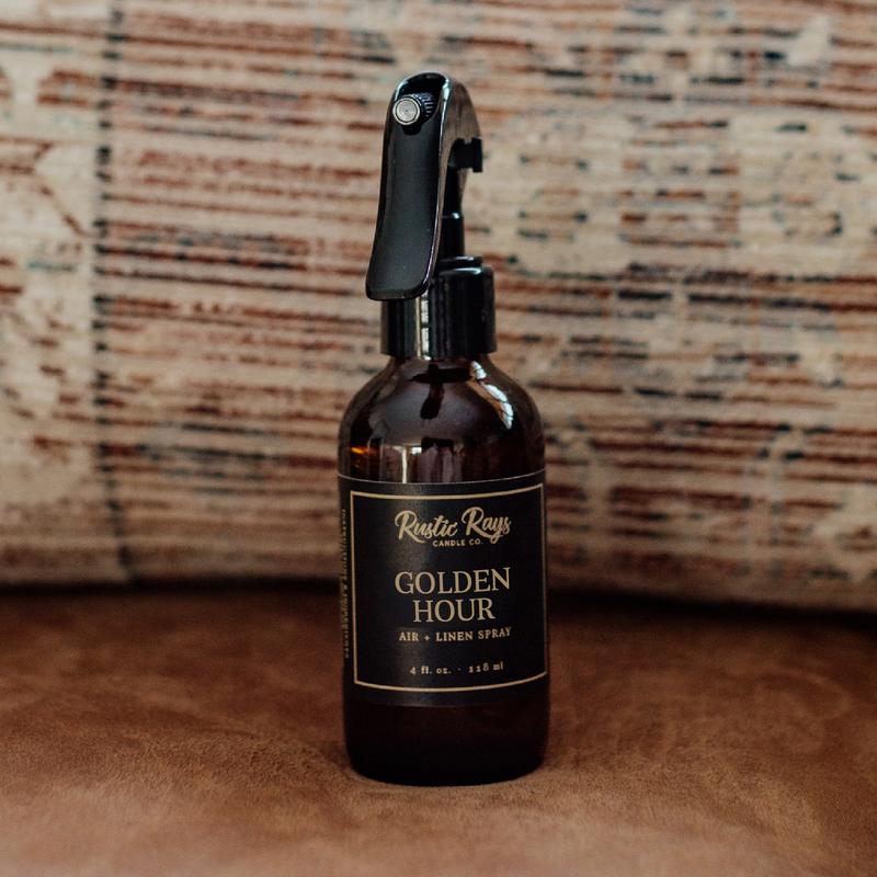 Golden Hour Room Spray - Glass Bottle - 4 oz - Air + Linen Spray Fragrance