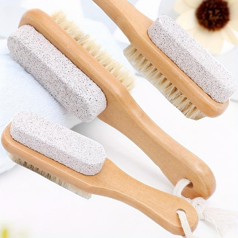 Comfort Volcanic Stone Multi Purpose Foot File Pumice Stone, 1 Count Foot Scrubber Stick, Double-sided Perforated Massage Pumice Brush, Bath Supplies