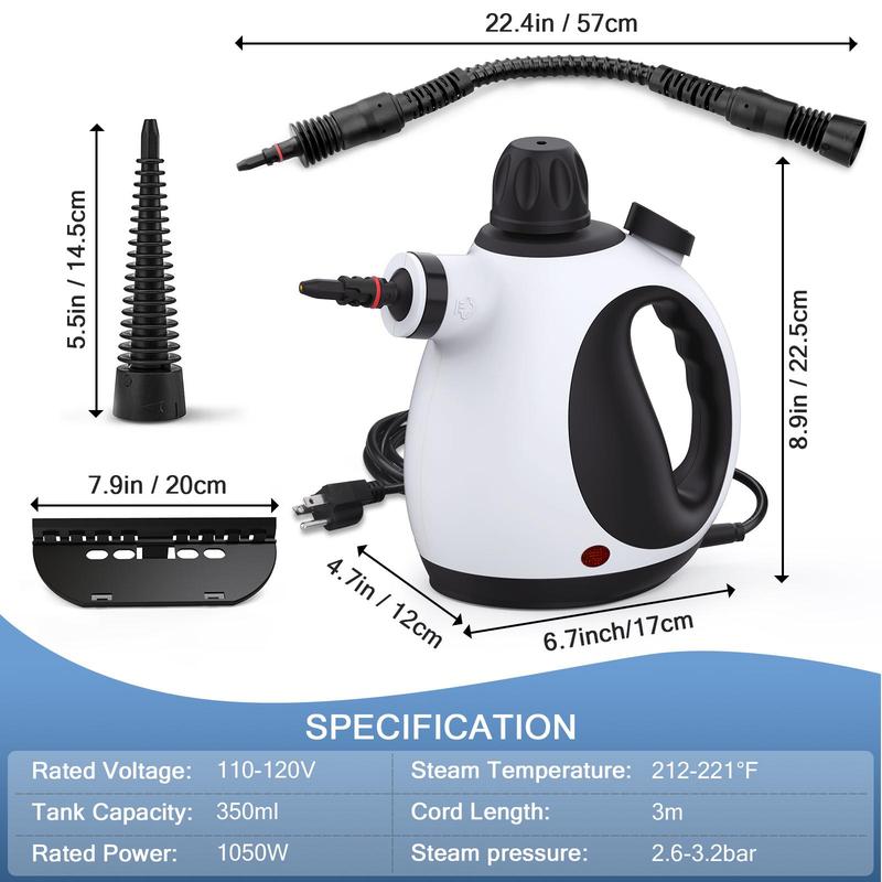 KOITAT High-temperature high-pressure steam cleaner home removing mites multifunctional kitchen de-greasing air conditioning hood cleaner handheld steam cleaner   Cleaning Household