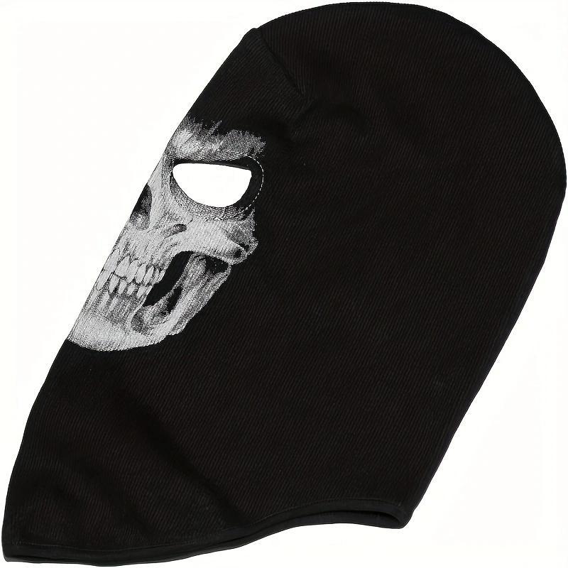 Motorcycle Mask, Skull Pattern Full Face Helmet Cover for Motorcycle Bike Outdoor Sports, Halloween Role Play Costume