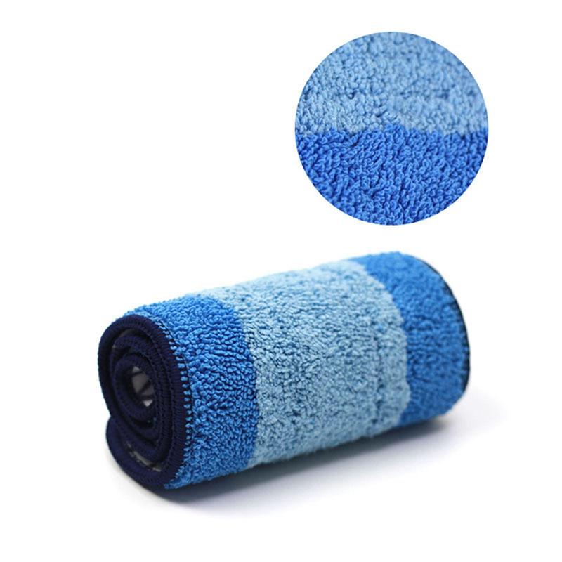 Microfiber Mop Head Accessories, 1 Count Flat Mop Cloth, Dry & Wet Dual Purpose Button Type Cloth Cover for Home Care Supplies