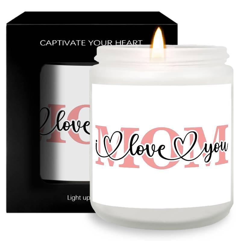 Letter & Heart Pattern Candle, Long Lasting Candle, Home Decor Supplies for Living Room Bedroom, Gift for Mom, Birthday Anniversary Gift