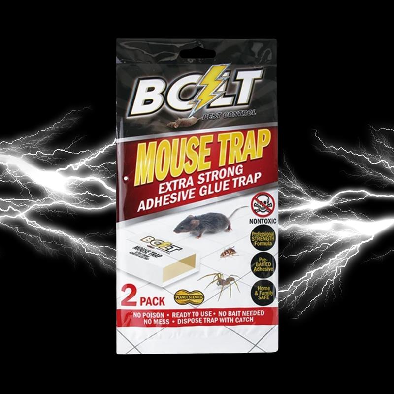 10-Pack Bolt Mouse Trap with Extra Strong Adhesive Glue - Non-Toxic & Eco-Friendly Pest Control