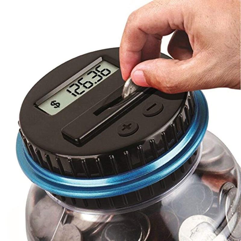 LCD Electronic Piggy Bank for Kids, Automatic Coin Counting, Great for Storing Cash and Coins, Fun Gift for Saving - Large Capacity Box Included