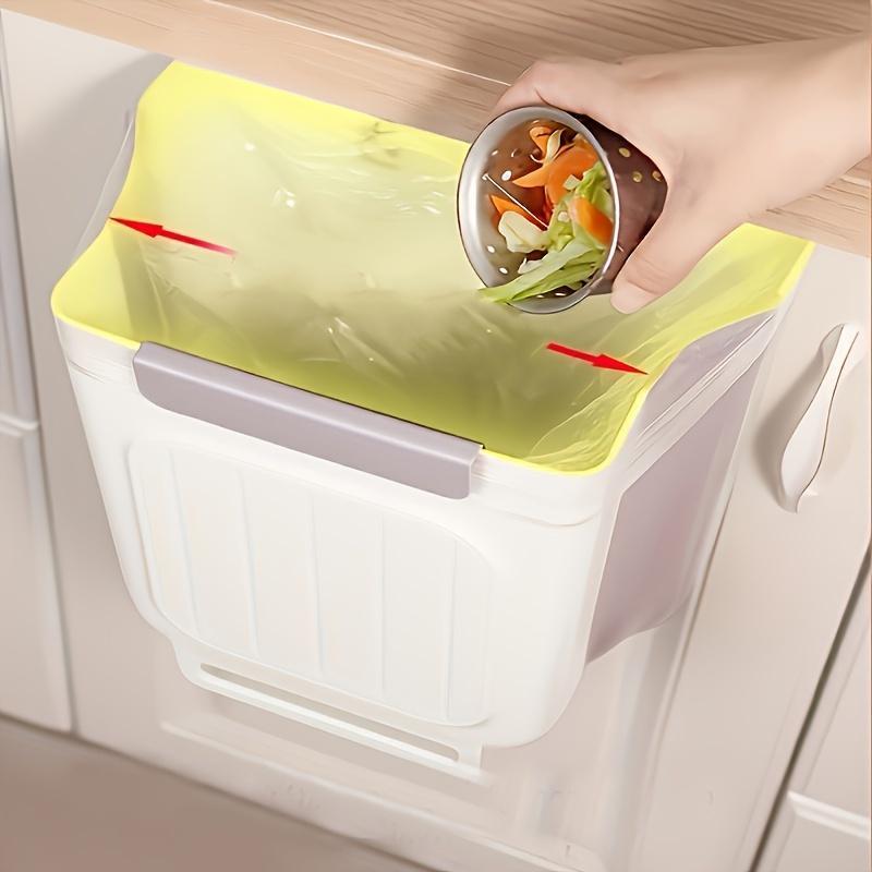 Foldable Kitchen Trash Can, 1 Count Hanging Garbage Storage Bucket, Space-saving Kitchen Accessory for Home