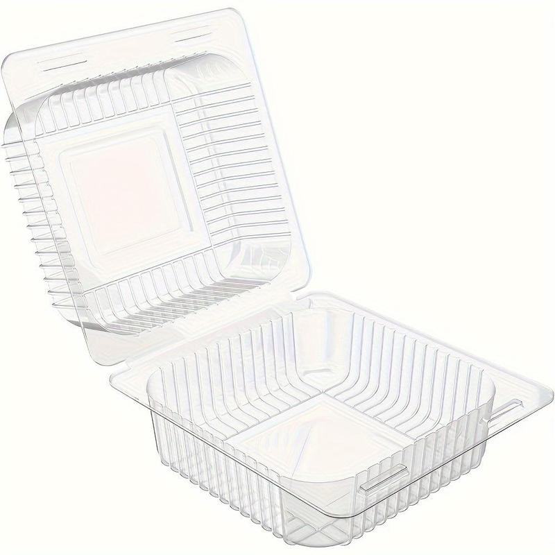 Disposable Clear Plastic Doughnut Box, 50pcs set Doughnut Fruit Cake Salad Packaging Box, Party Food Storage Container, Disposable Tableware for Home Kitchen Party