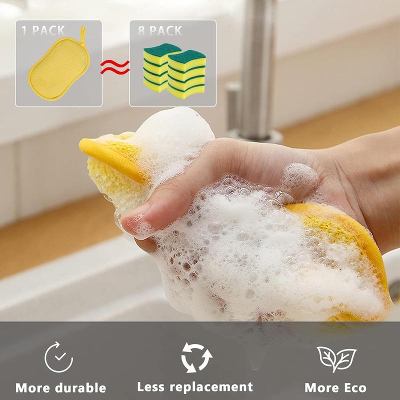 Heavy Duty Non-Scratch Scrub Sponge for Household Cleaning - Random Colors Scrubber Absorbent