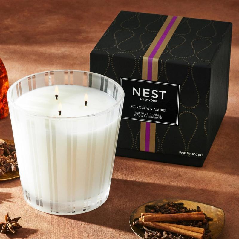 Nest New York 3-Wick Candle 21.2 oz - Decor Glass Fragrance Candle, Freshener Scent, Aroma Candles