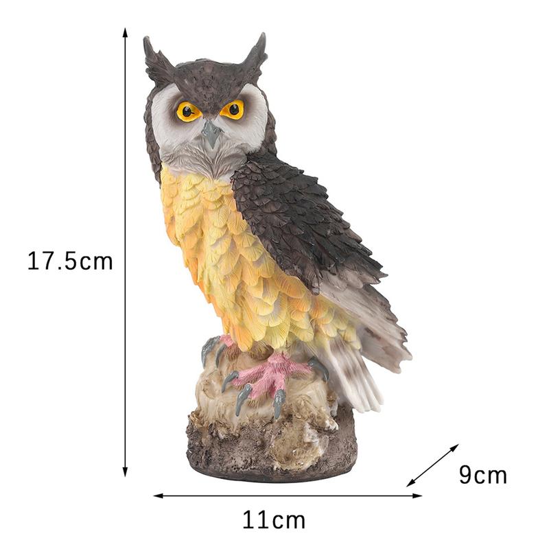 Owl Decor Statue Sculpture for Home, Office, Bookshelf, TV Stand Halloween Decoration Resin Animal Sculpture Crafts