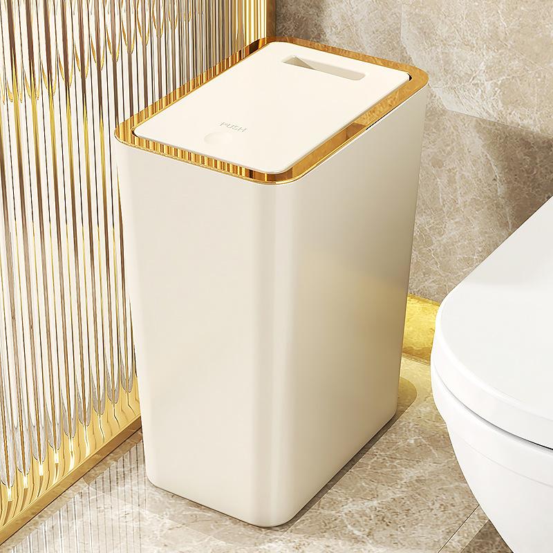 Trash can press the elastic cover model ins wind high-value household toilet deodorant belt cover advanced sense crevice paper basket