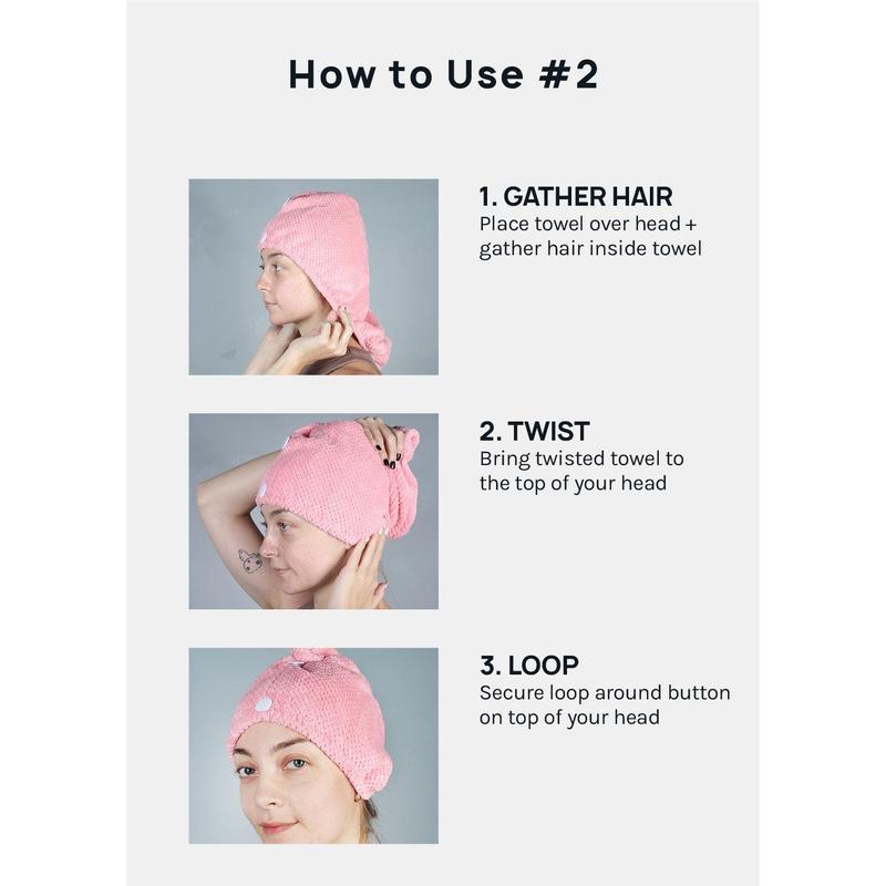 A+ Microfiber Hair Turban Towel