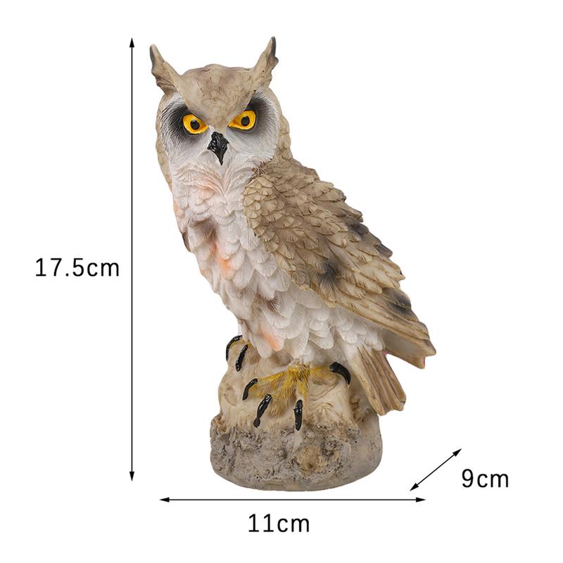 Owl Decor Statue Sculpture for Home, Office, Bookshelf, TV Stand Halloween Decoration Resin Animal Sculpture Crafts