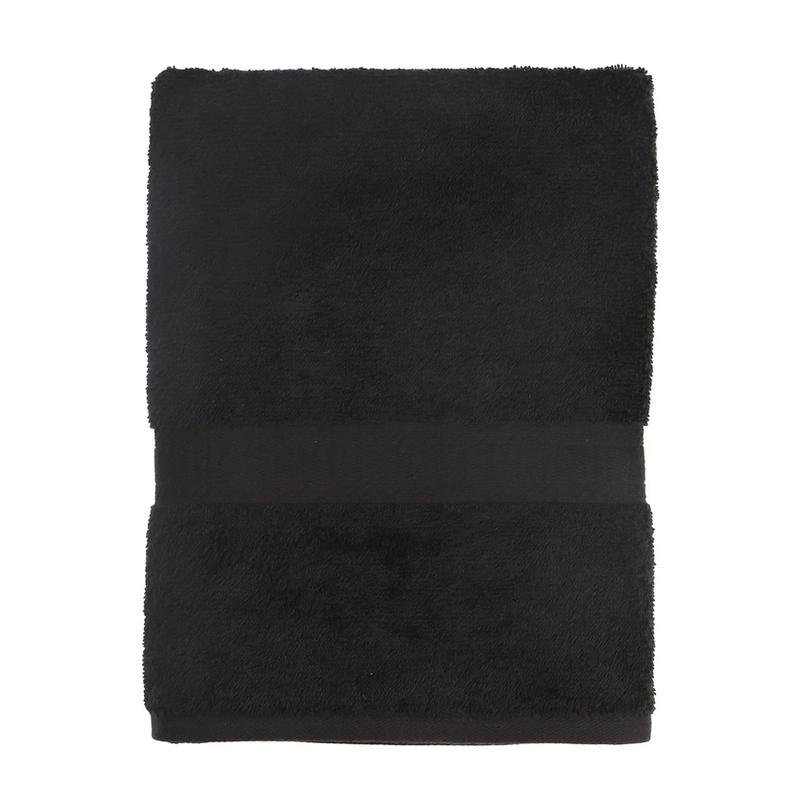 nstays Solid Bath Towel, Rich Black