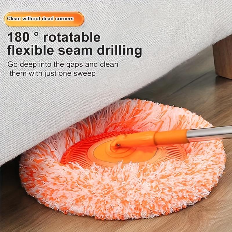 Dust Mop,360°Rotating Cleaning Mop,Adjustable Cleaning Mop,Extendable Wall Cleaning Mop,Wall Cleaner Mop,Sunflower Mop With Height Adjustable Handle,Wet & Dry Floor Cleaning Mop for Hardwood, Tiles, Laminate - Dust Broom mops