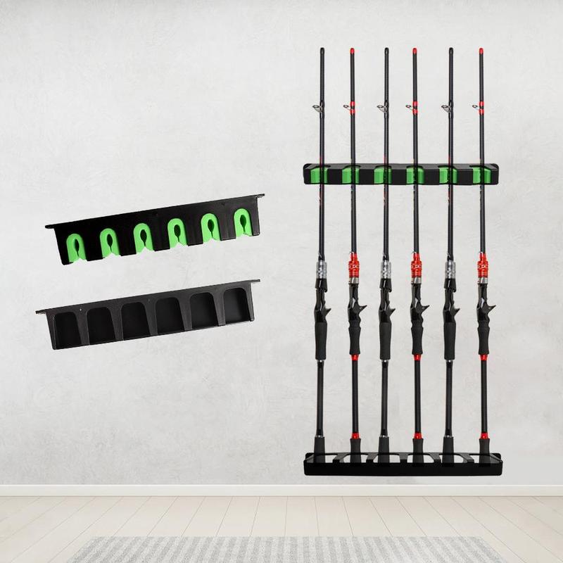 2pcs set Fishing Rod Display Stand, Wall Mounted Fixed Shelf, Fishing Gear Collection Storage Rack, Flyfishing, Fishing Equipment Fishing Stuff, Fishing Gear