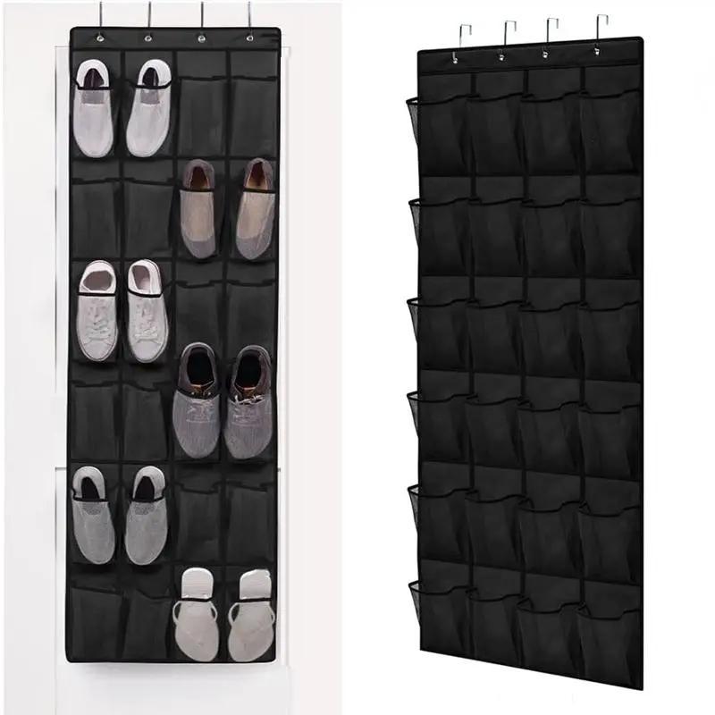 Shoe Storage Bag, 1 Count Door Shoe Organizer, Hanging Shoe Storage Bag with 24 Mesh Large Pockets, Household Shoe Storage Organizer for Men Women, Home Organizers