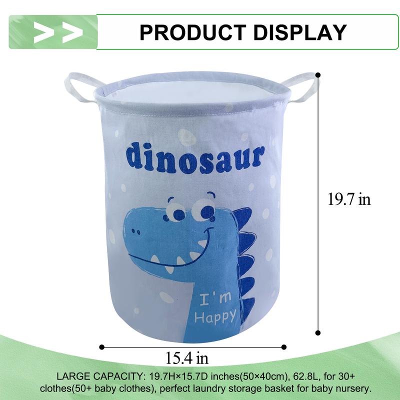 Cartoon Dinosaur Laundry Basket Cute Storage Baskets Baby Nursery Hamper Toys Box Boys Girls Storage Bin Clothes Storage Organizer Gift Baskets clothes hamper