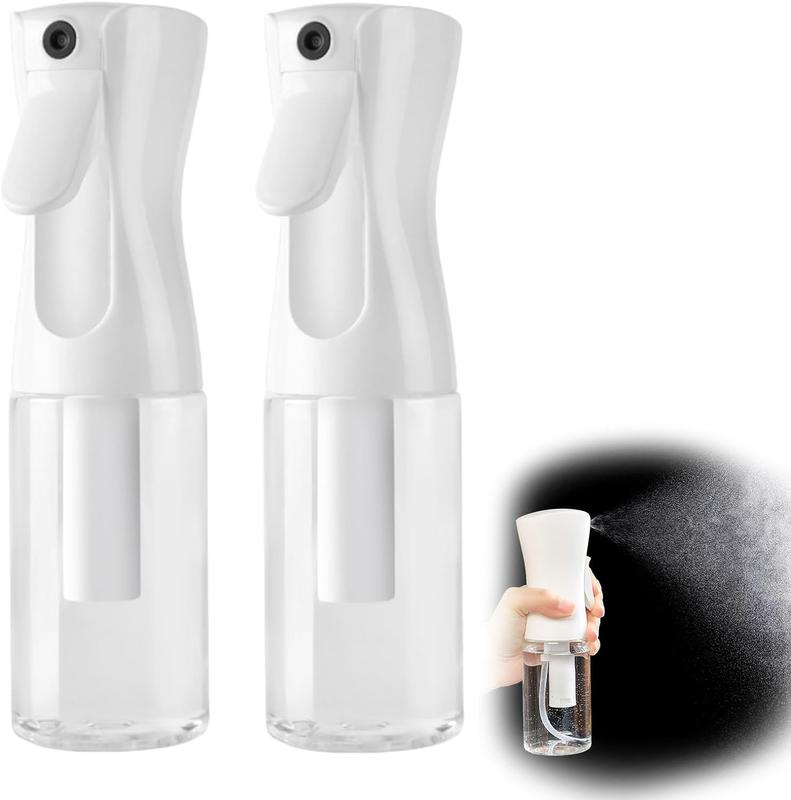 {YiimDaifun}Continuous Spray Bottle with Ultra Fine Mist - Versatile Water Sprayer for Hair, Home Cleaning, Salons, Plants, Aromatherapy, and More - Empty Hair Spray Bottle (Clear - 7.04oz (2 Pack)